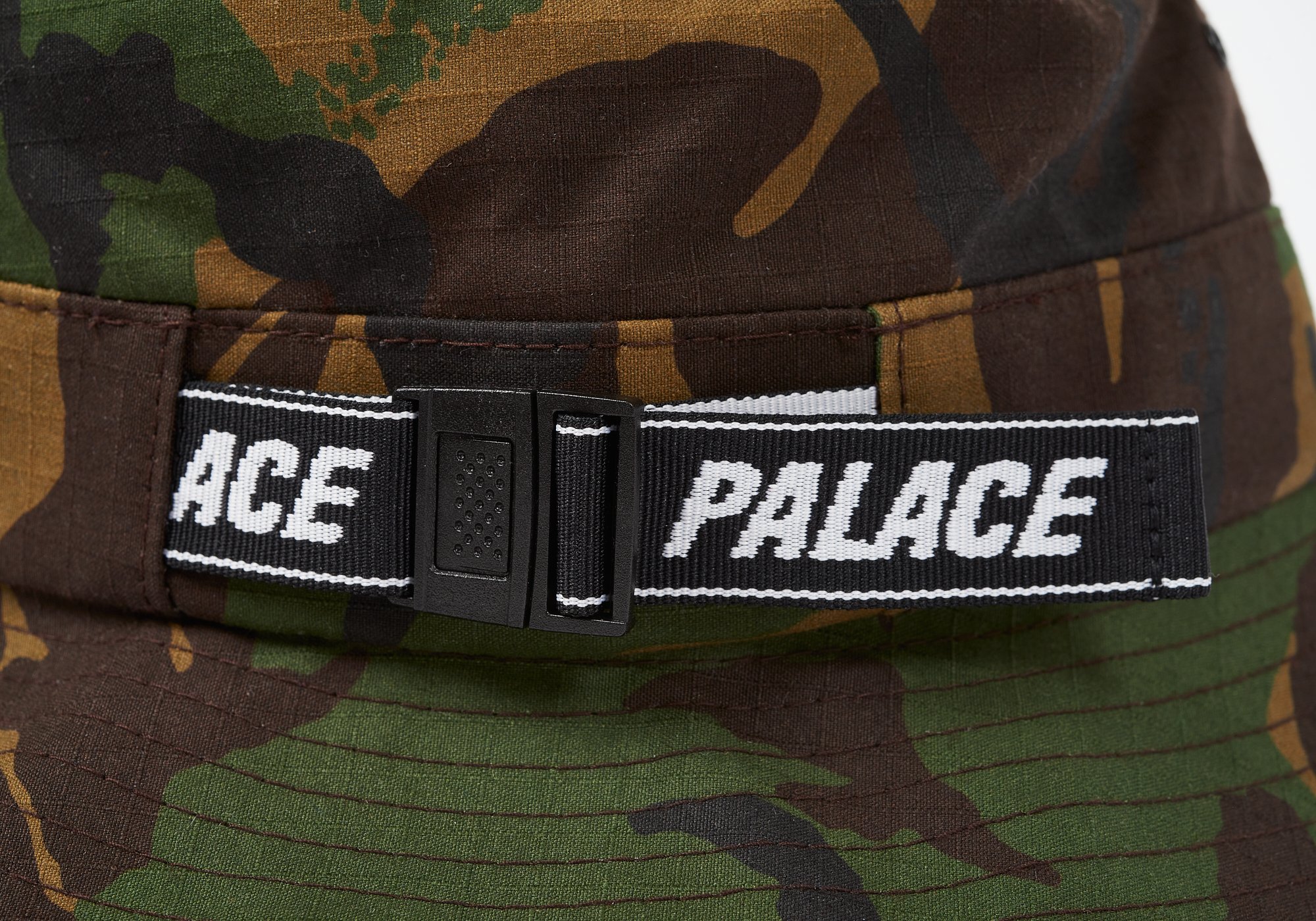 Palace Web Strap Bucket Hat Woodland 