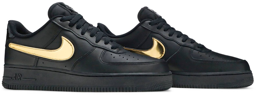Nike Air Force 1 Low '07 LV8 'Removable Swoosh ‑ Black Gold' - CT2252 ...