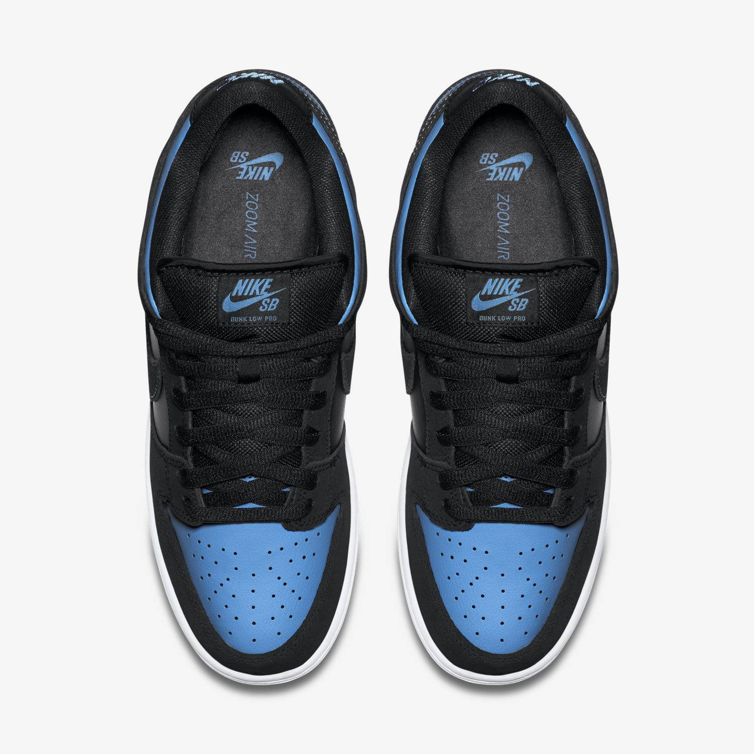 nike sb dunk low black university blue