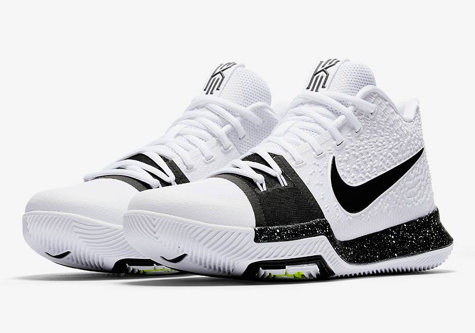 kyrie 3 tb black white