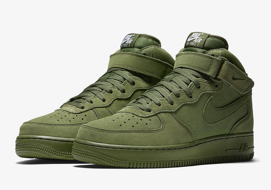 green mid air force ones