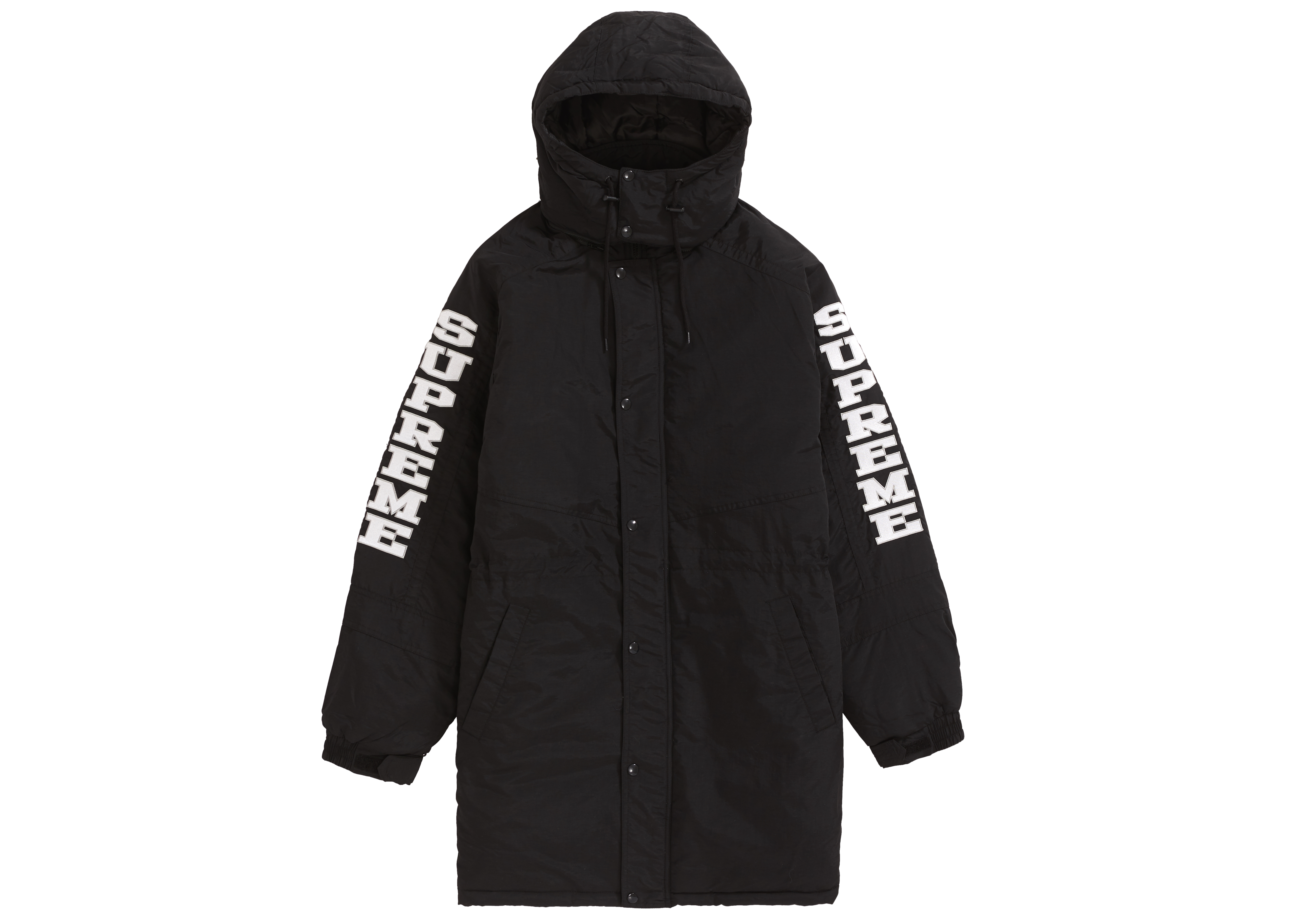 supreme sleeve logo sideline parka