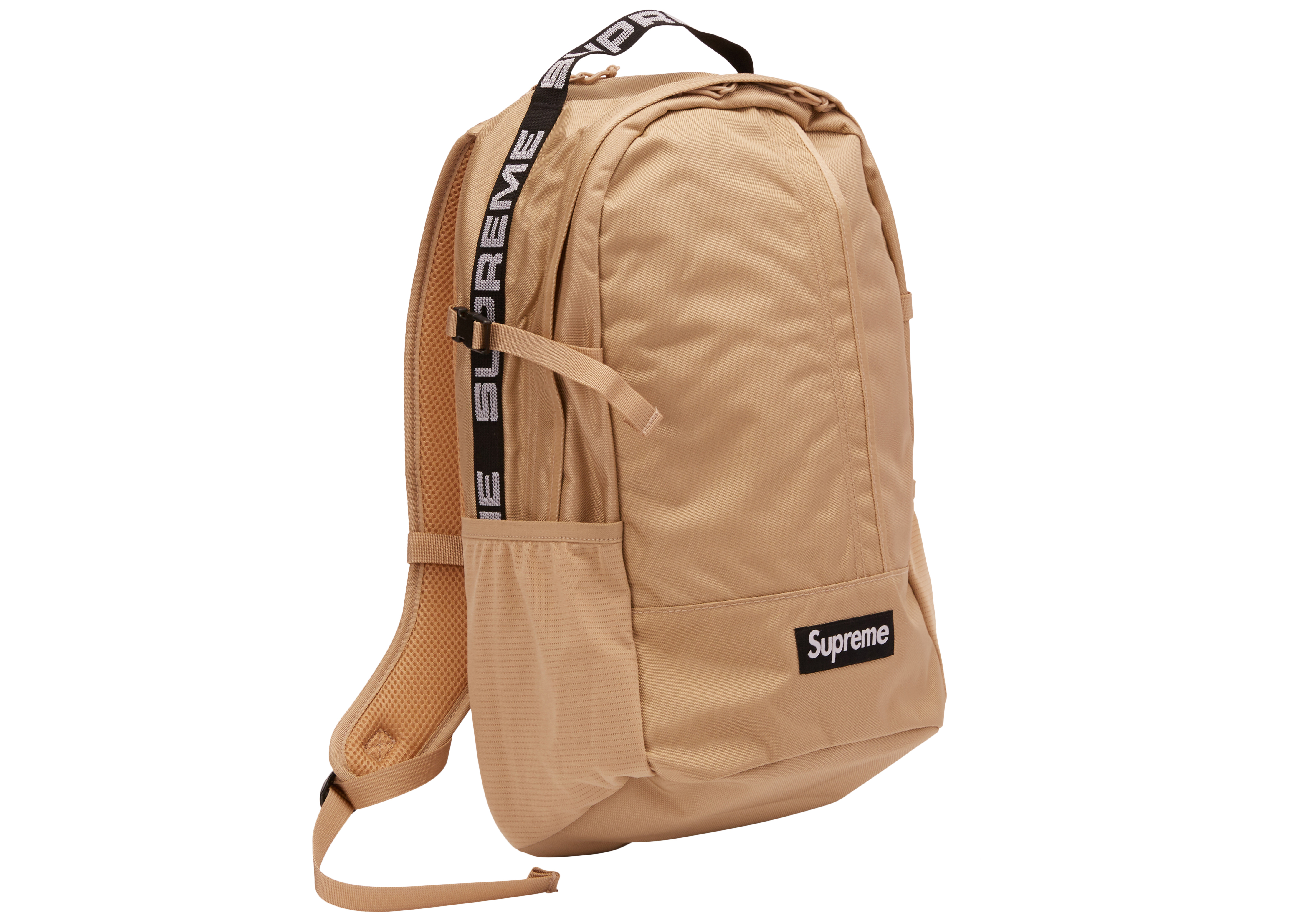 supreme ss18 backpack tan