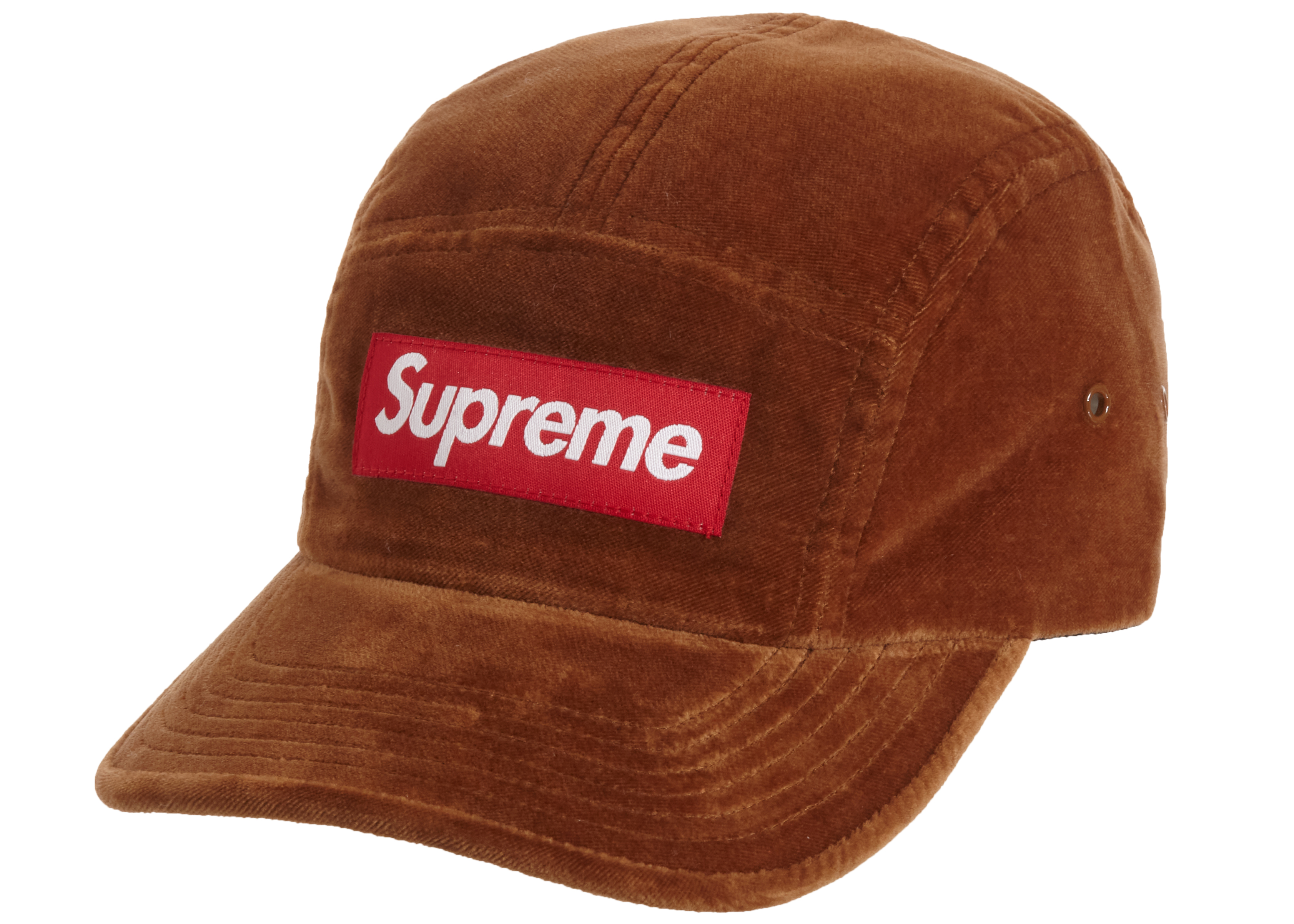 Supreme Velvet Camp Cap Brown Novelship