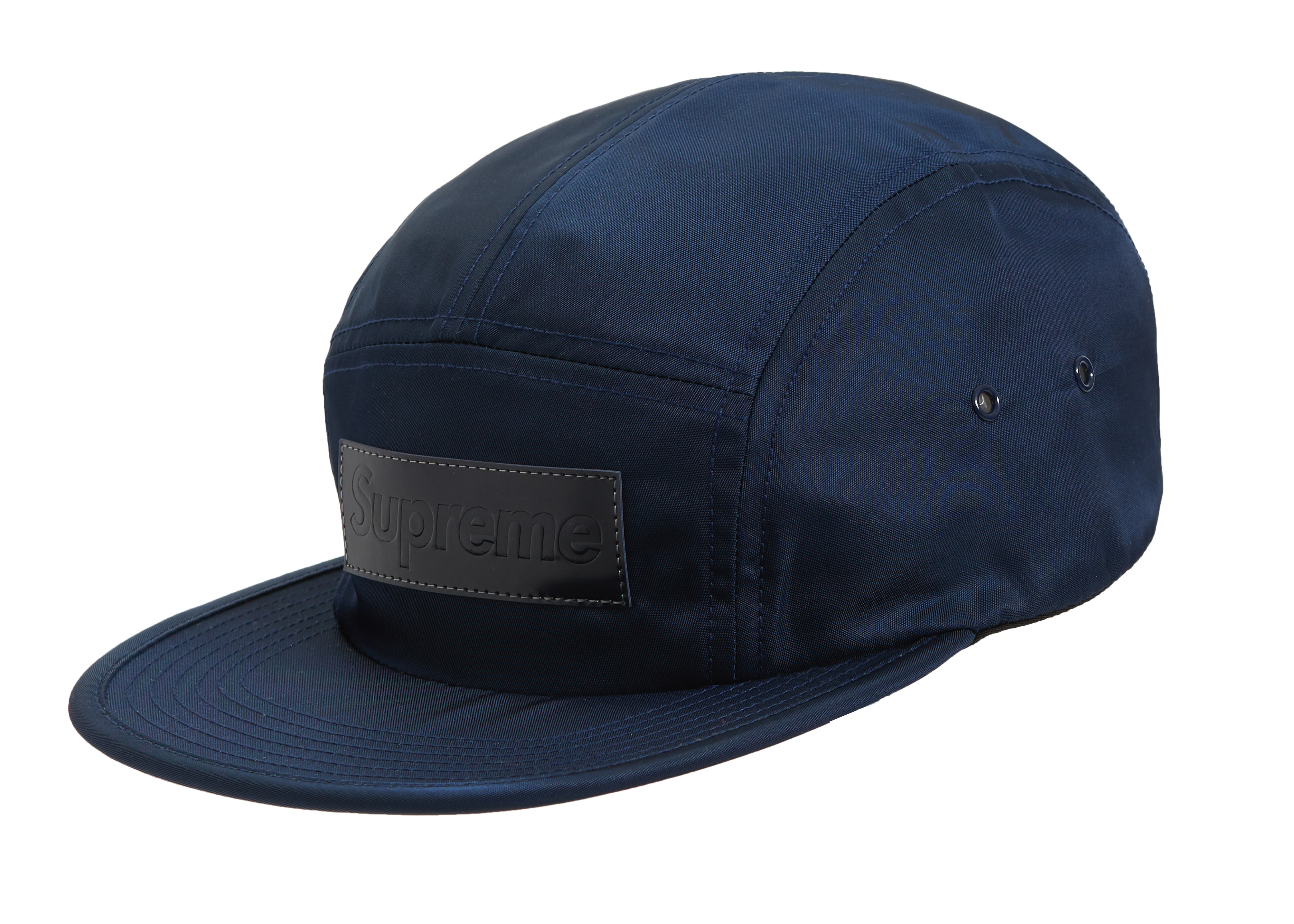 supreme patent leather patch camp cap