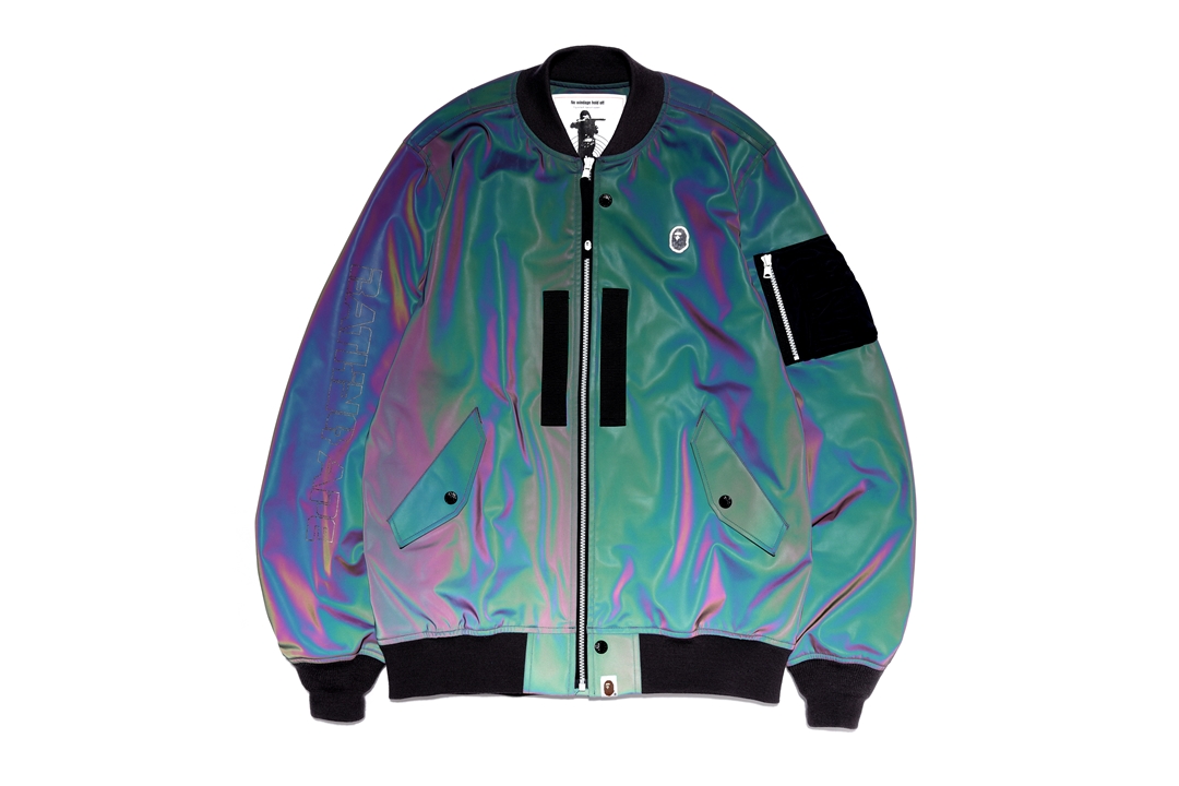 bape green bomber jacket