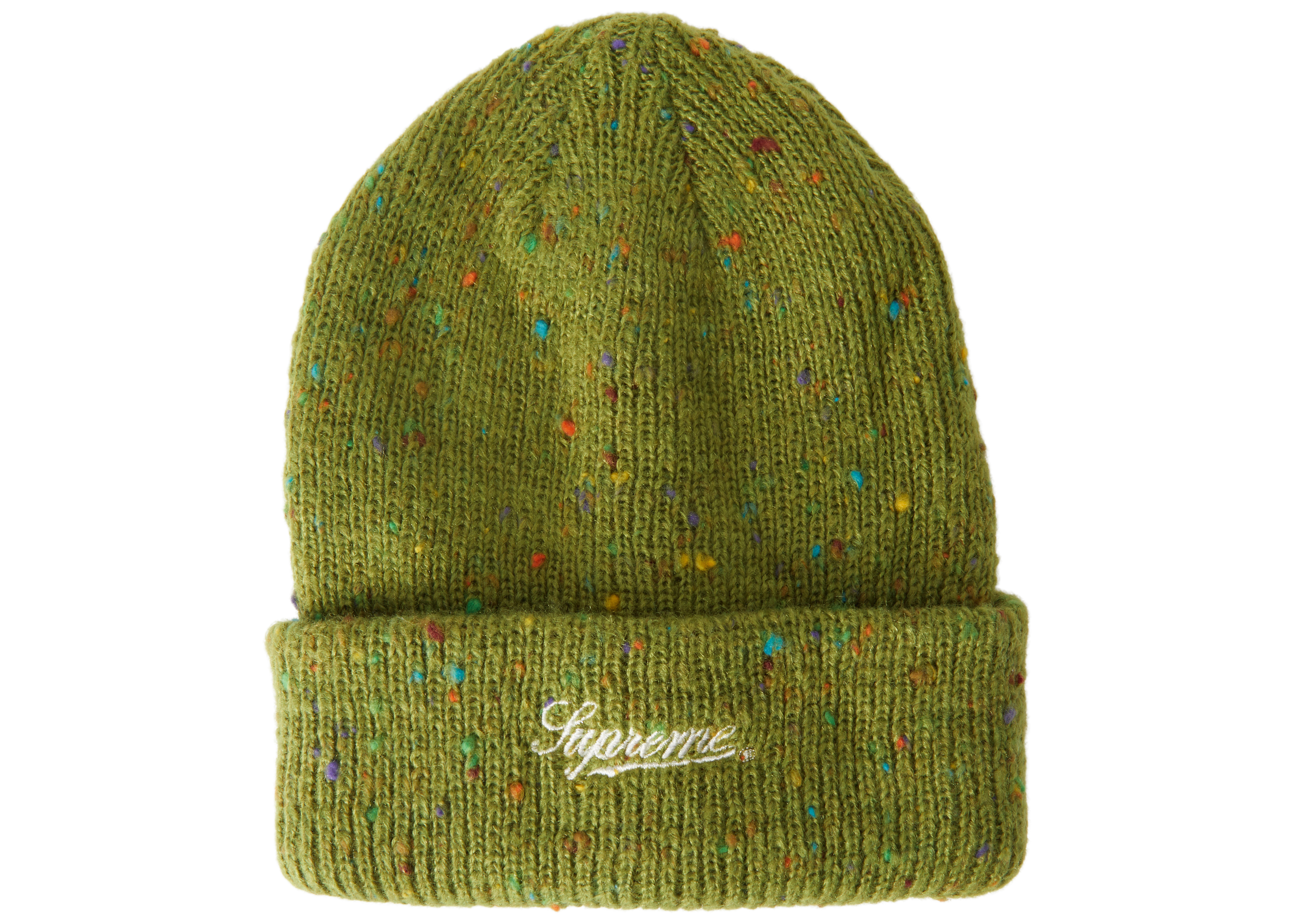 Supreme Colored Speckle Beanie Green 