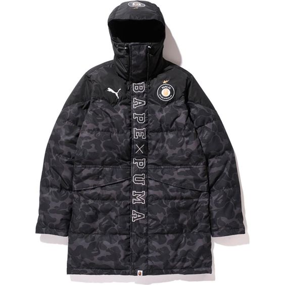 bape puffer jacket black