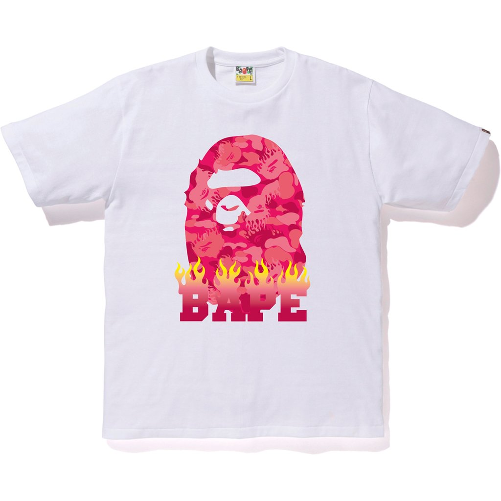 bape fire camo tee