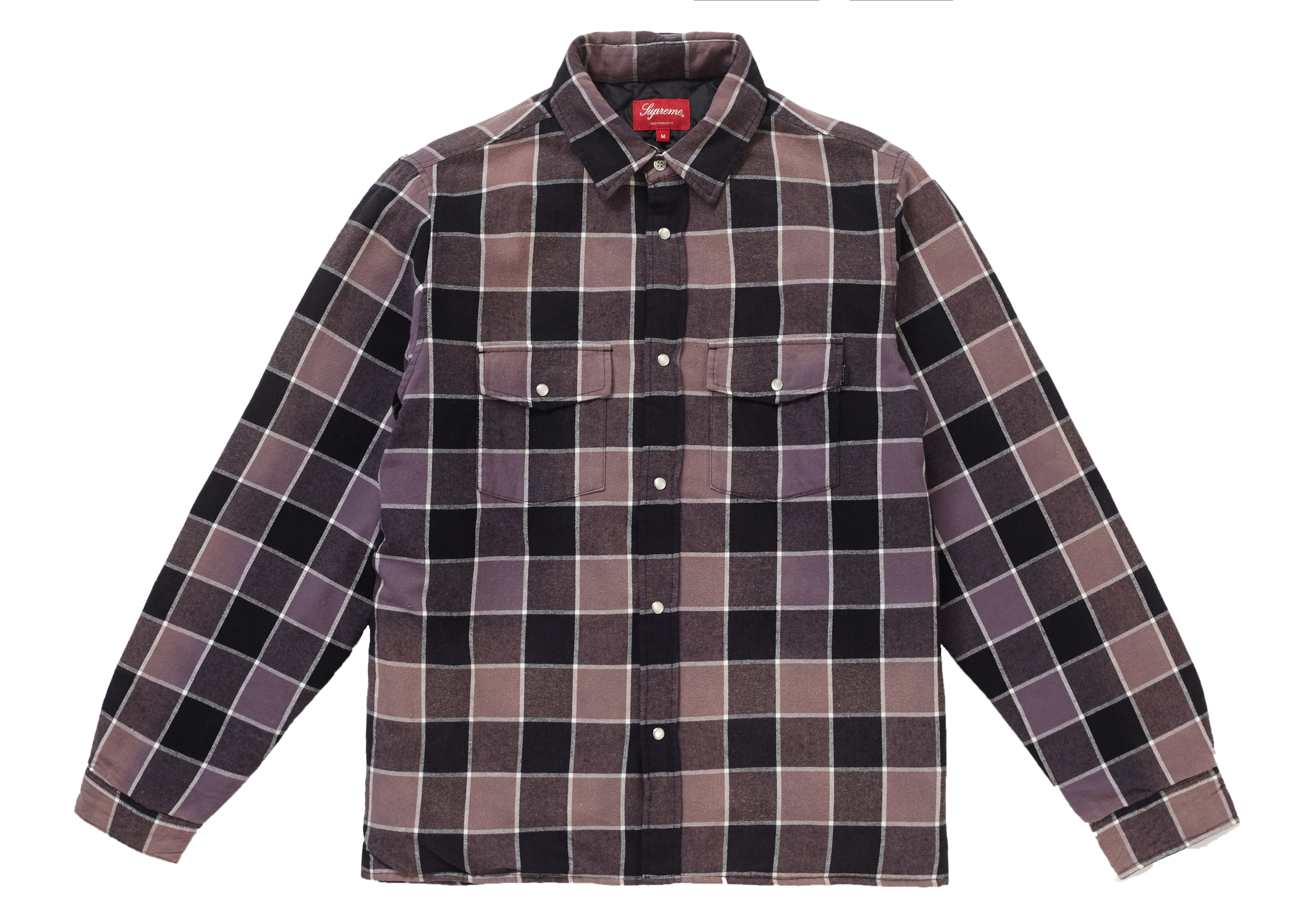 supreme logo plaid shirt