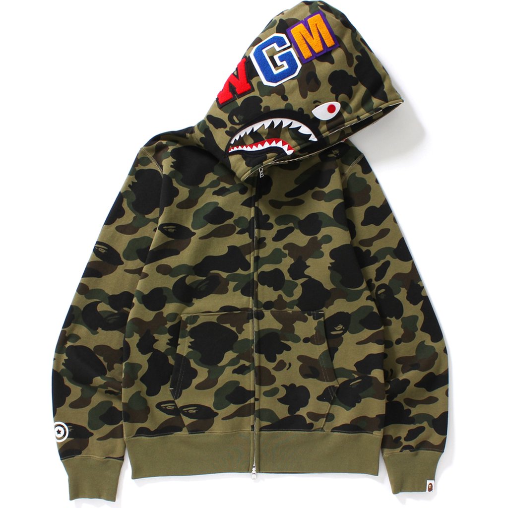 bape jacket green