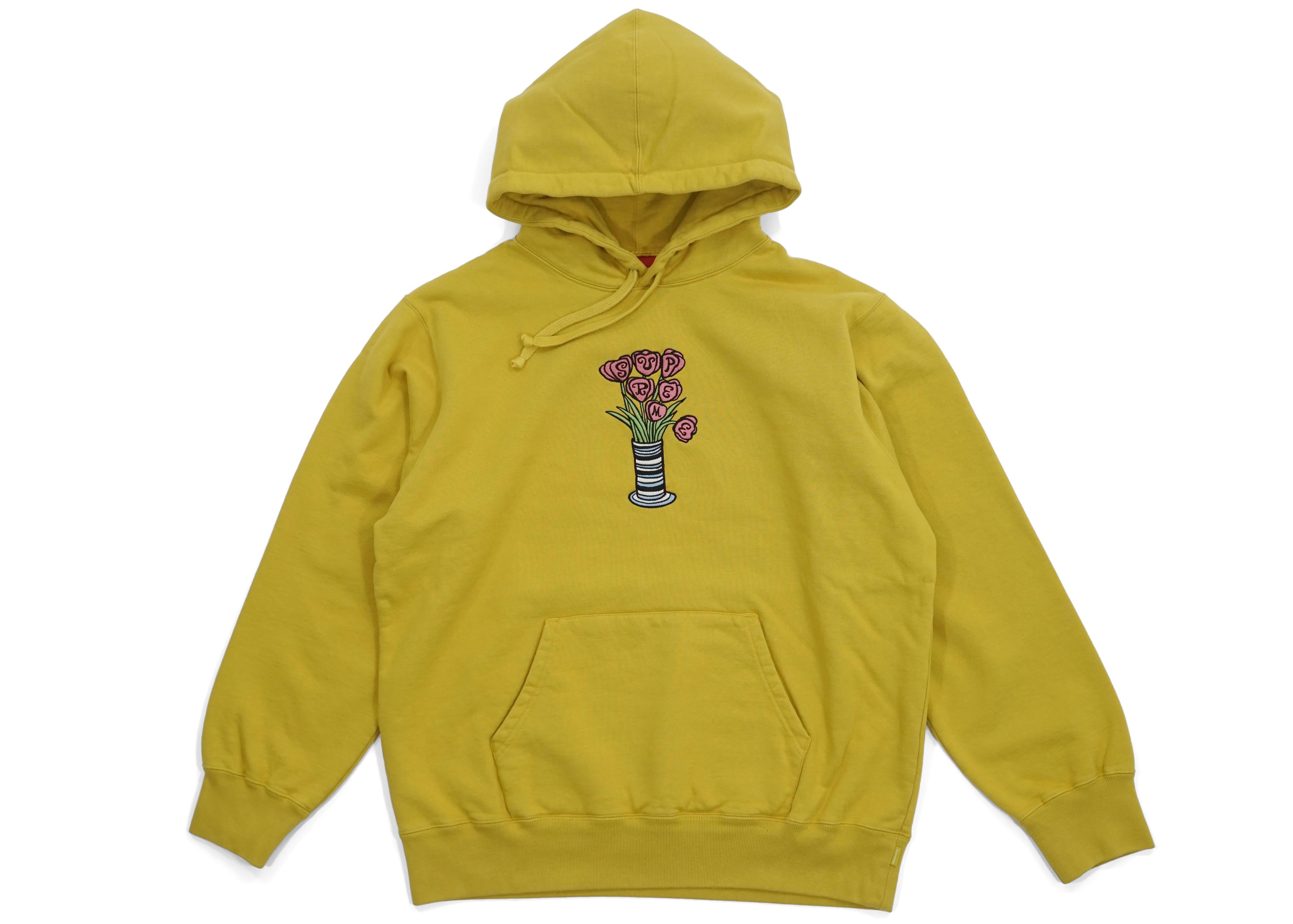 supreme flowers hooded sweatshirt