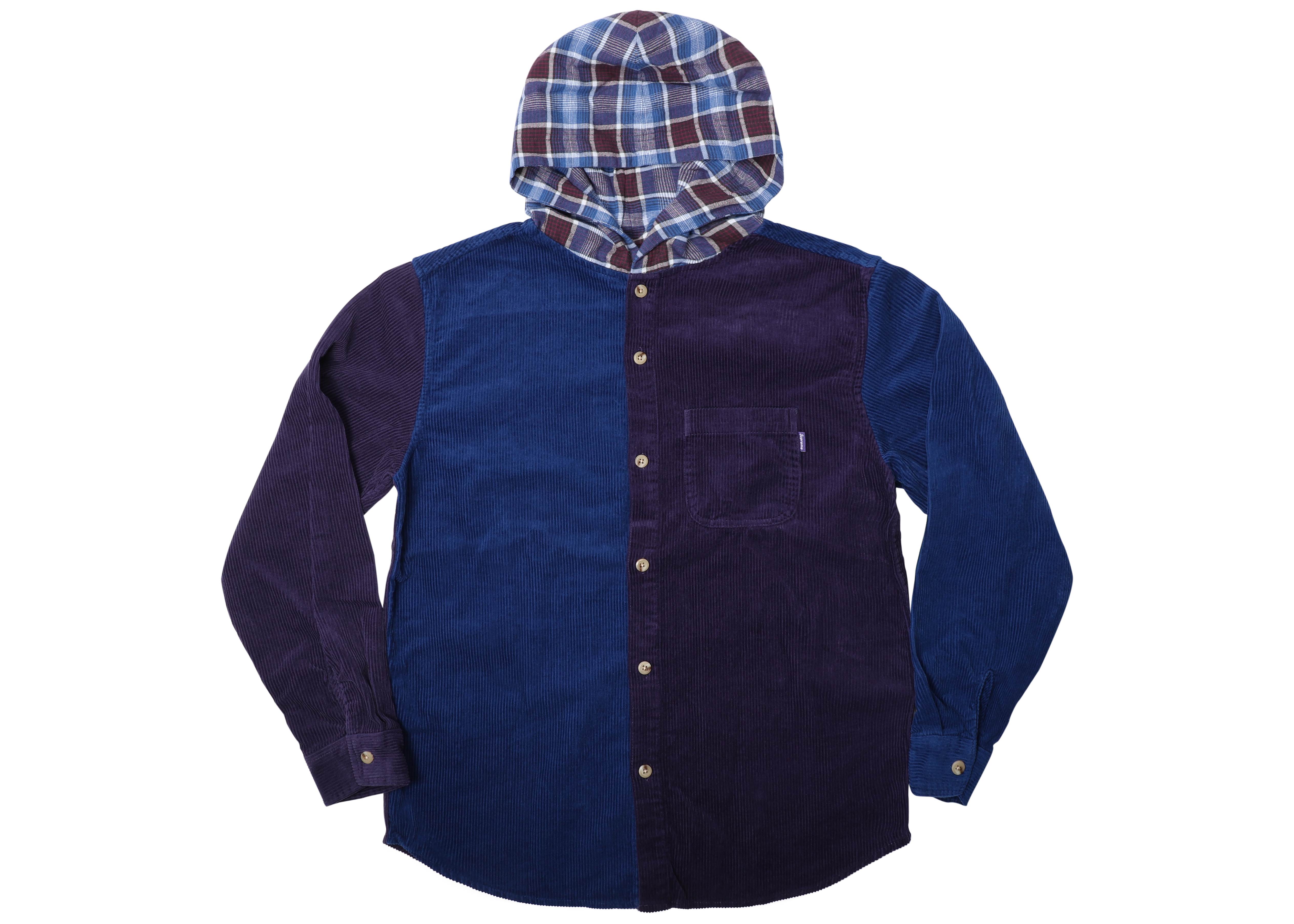 Supreme Hooded Color Blocked Corduroy 