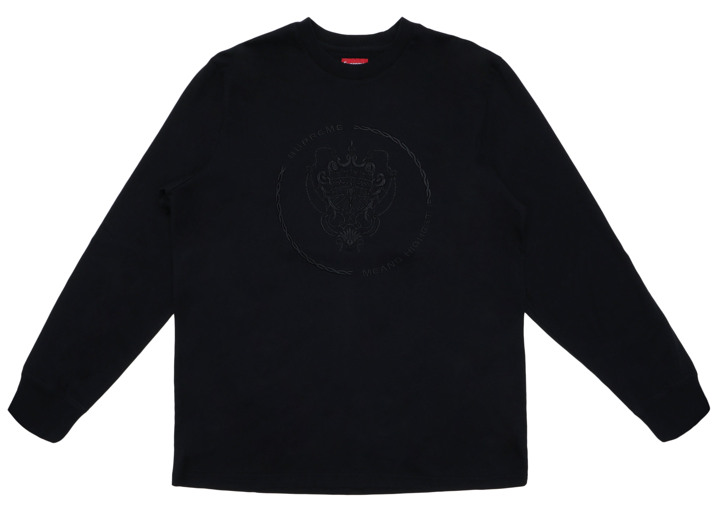 Supreme Crest L/S Top Black - Novelship