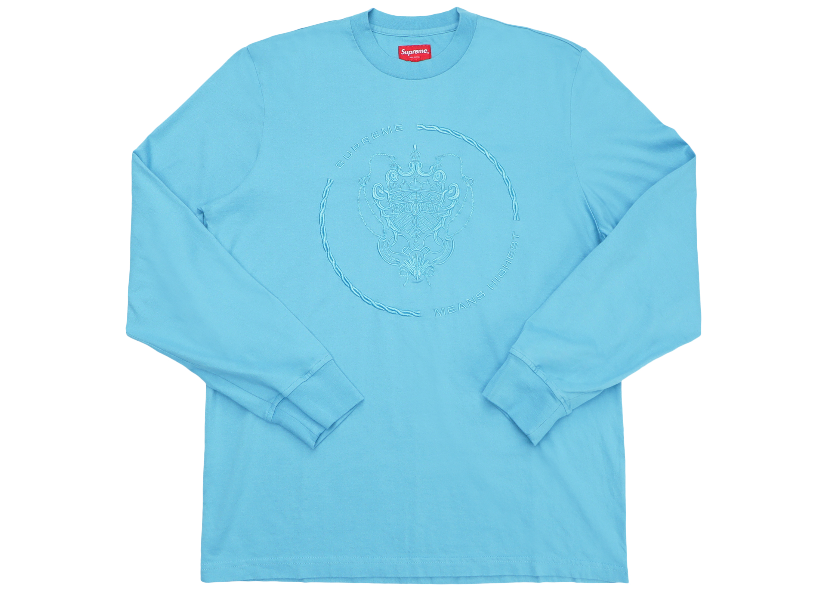 Supreme Crest L/S Top Light Blue 