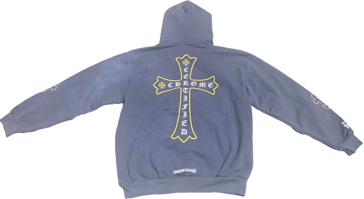 Chrome Hearts x Drake Certified Chrome Hand Dyed Hoodie Washed Blue (Miami  Exclusive)