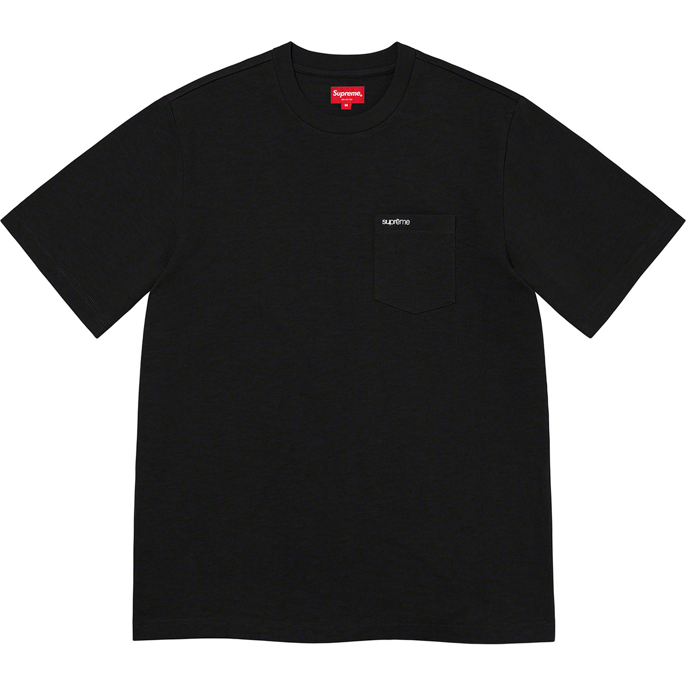 supreme black pocket tee