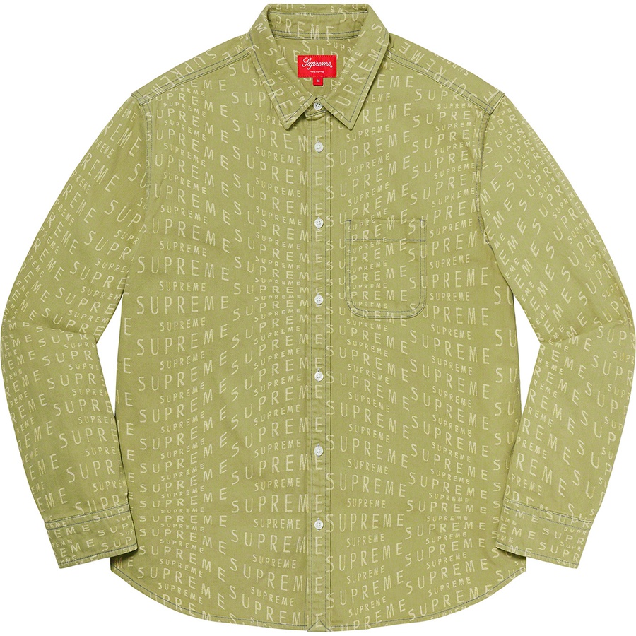 supreme jacquard logos denim shirt