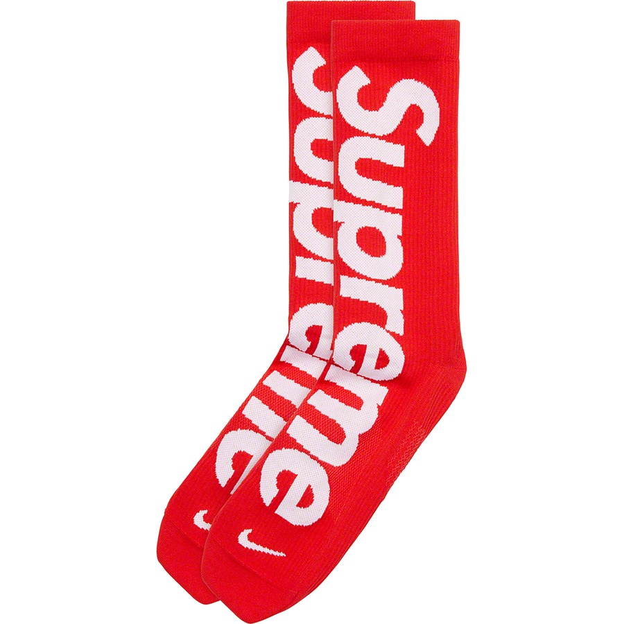 supreme nike lightweight crew socks red