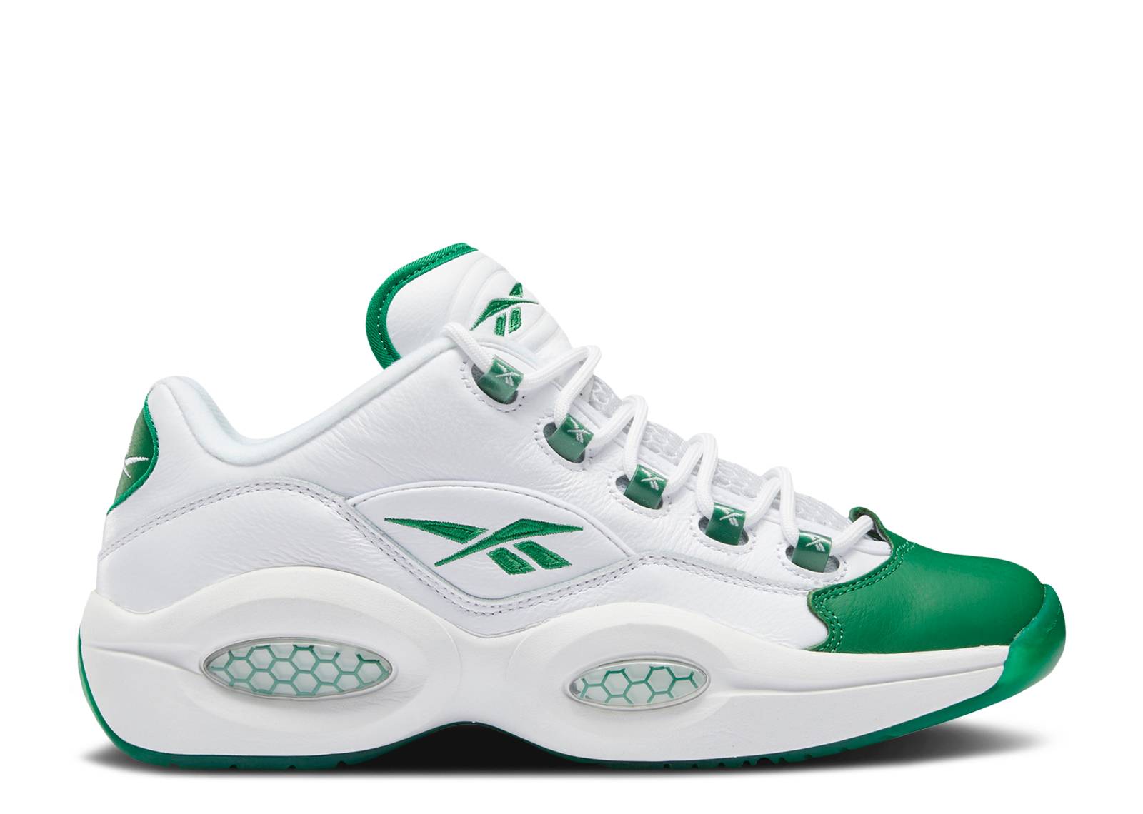 reebok question low green