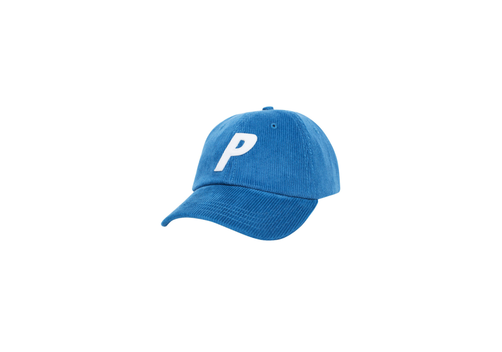 Palace P 6‑Panel Cord Blue/White 