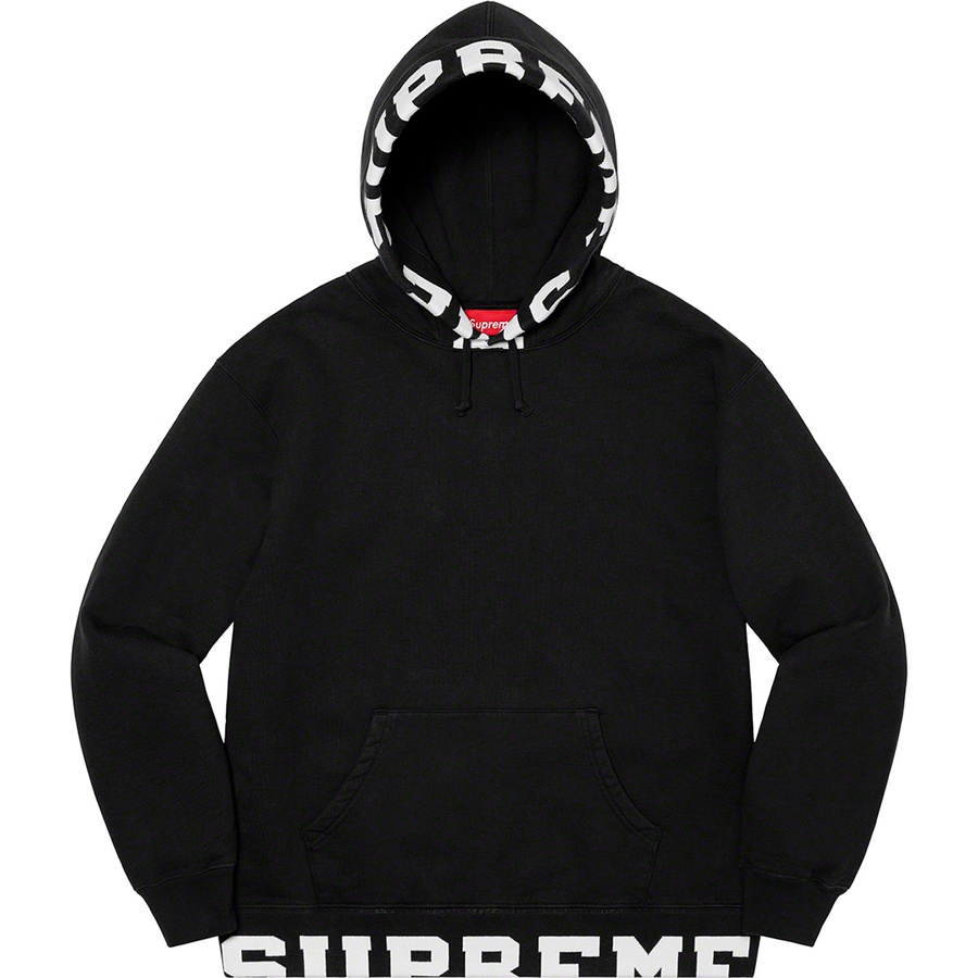 supreme cropped logo hooded sweatshirt