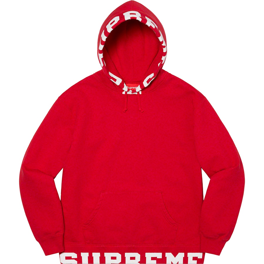 supreme cropped logo hooded sweatshirt