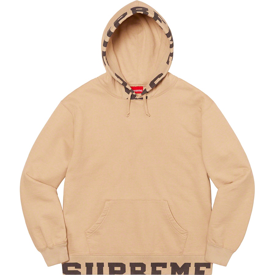 supreme cropped logo hooded sweatshirt