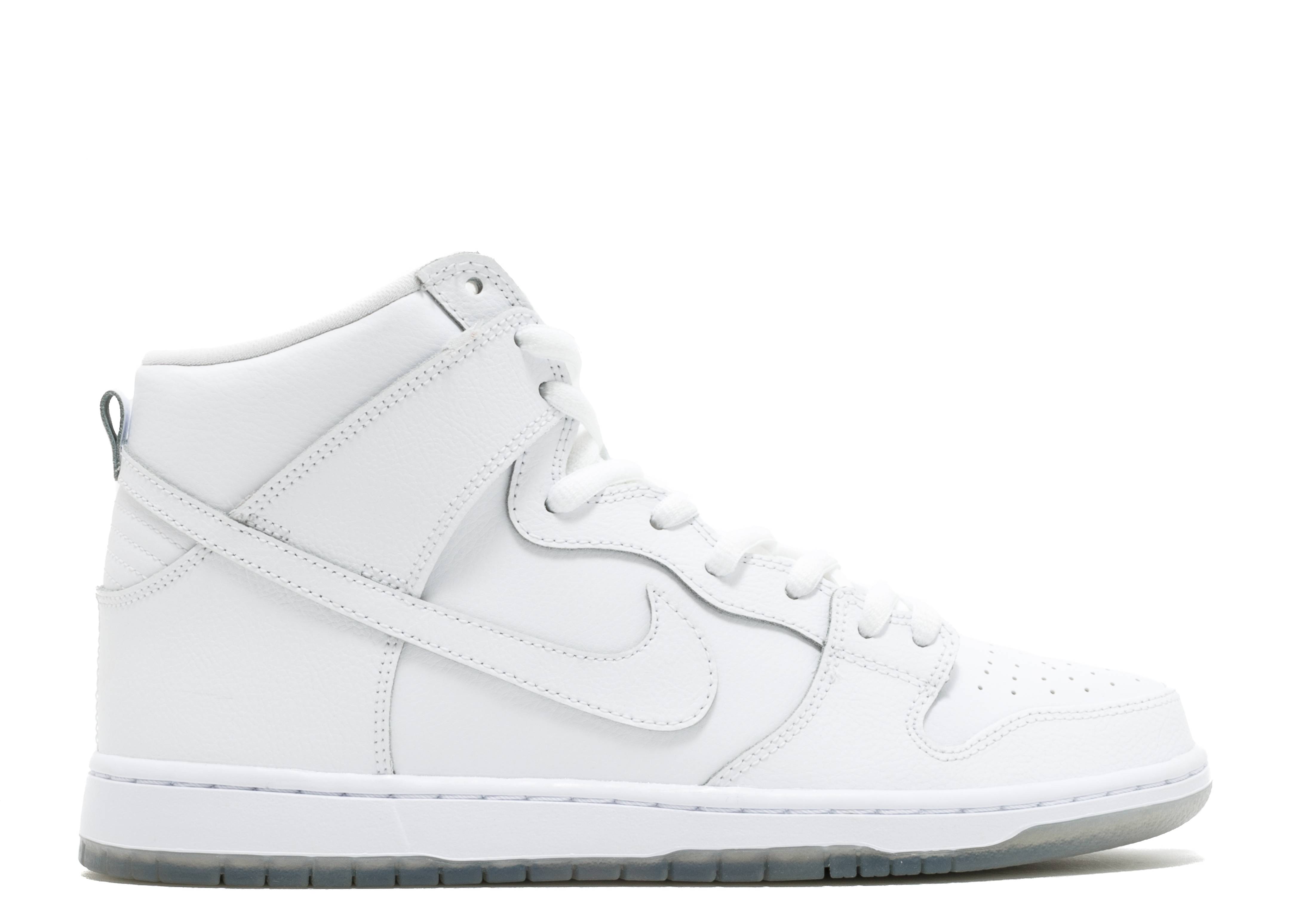 nike sb dunk high white ice