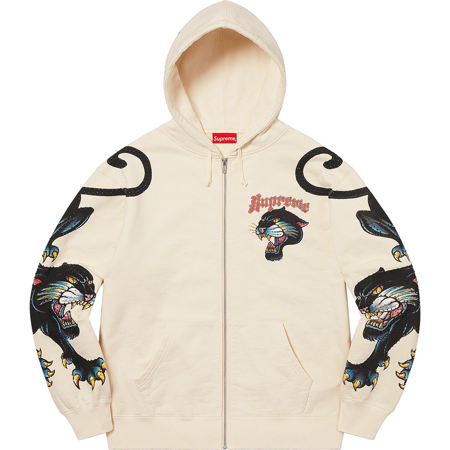 supreme panther zip up hooded sweatshirt