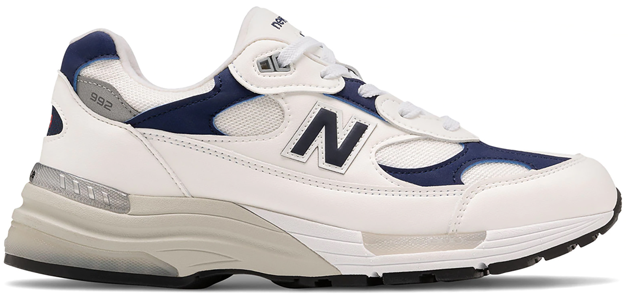 new balance 992 white with blue