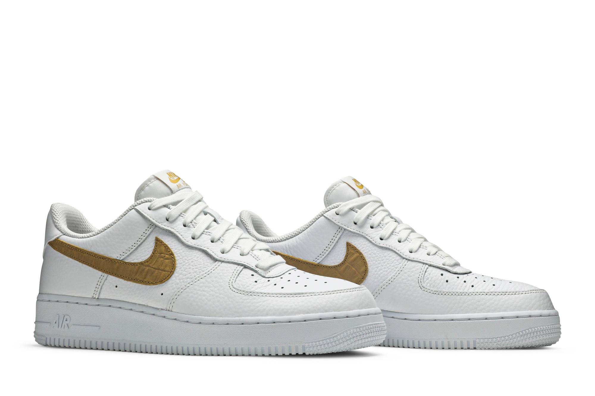 nike air force one gold swoosh