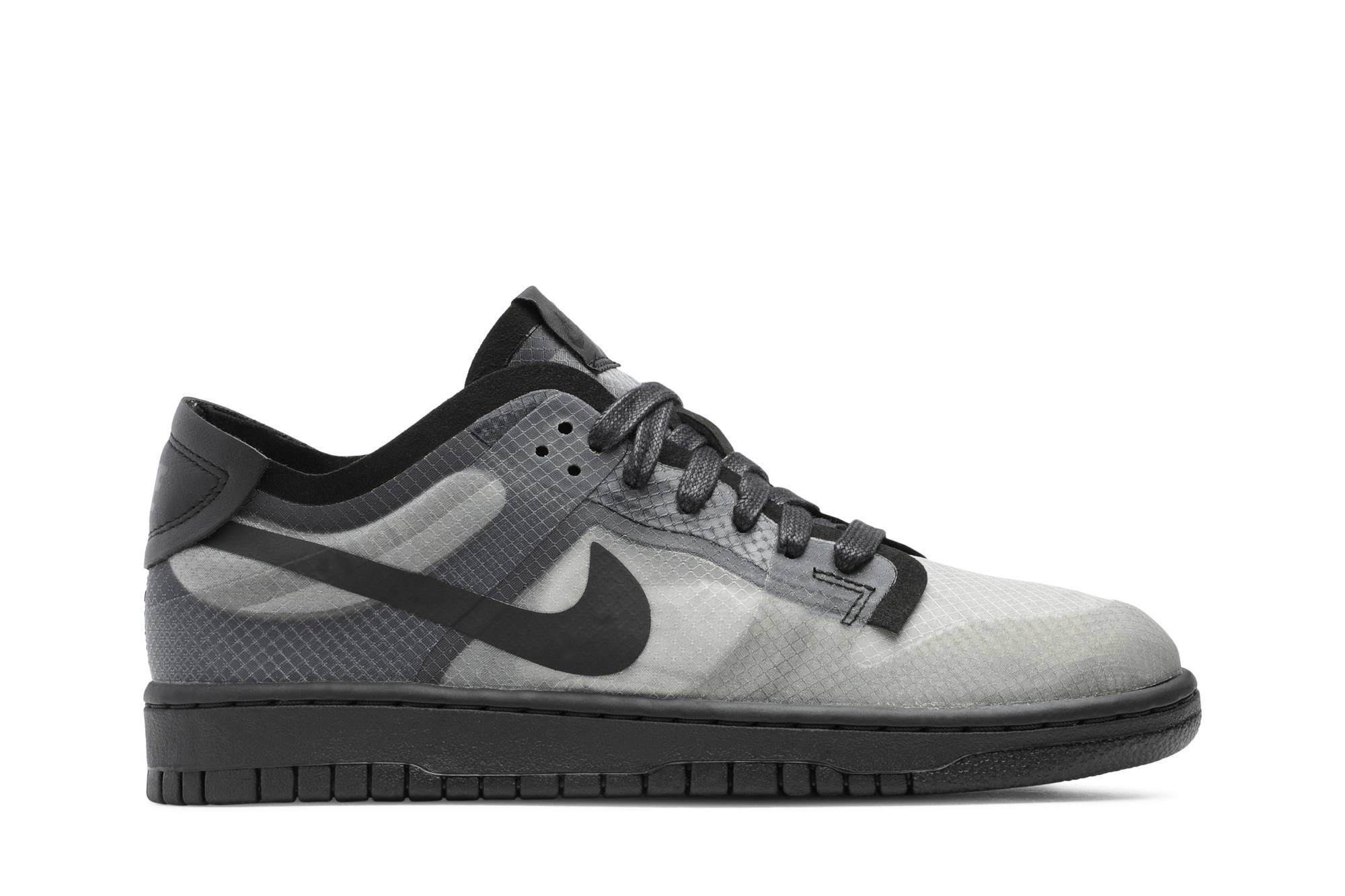 silver and black nike dunks