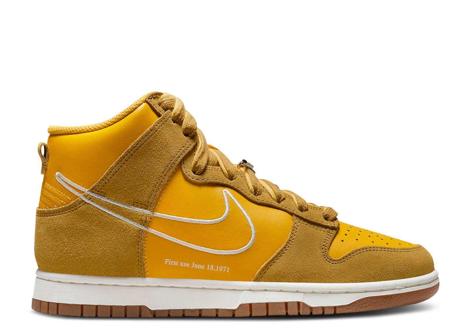 dunk high se first use pack university gold