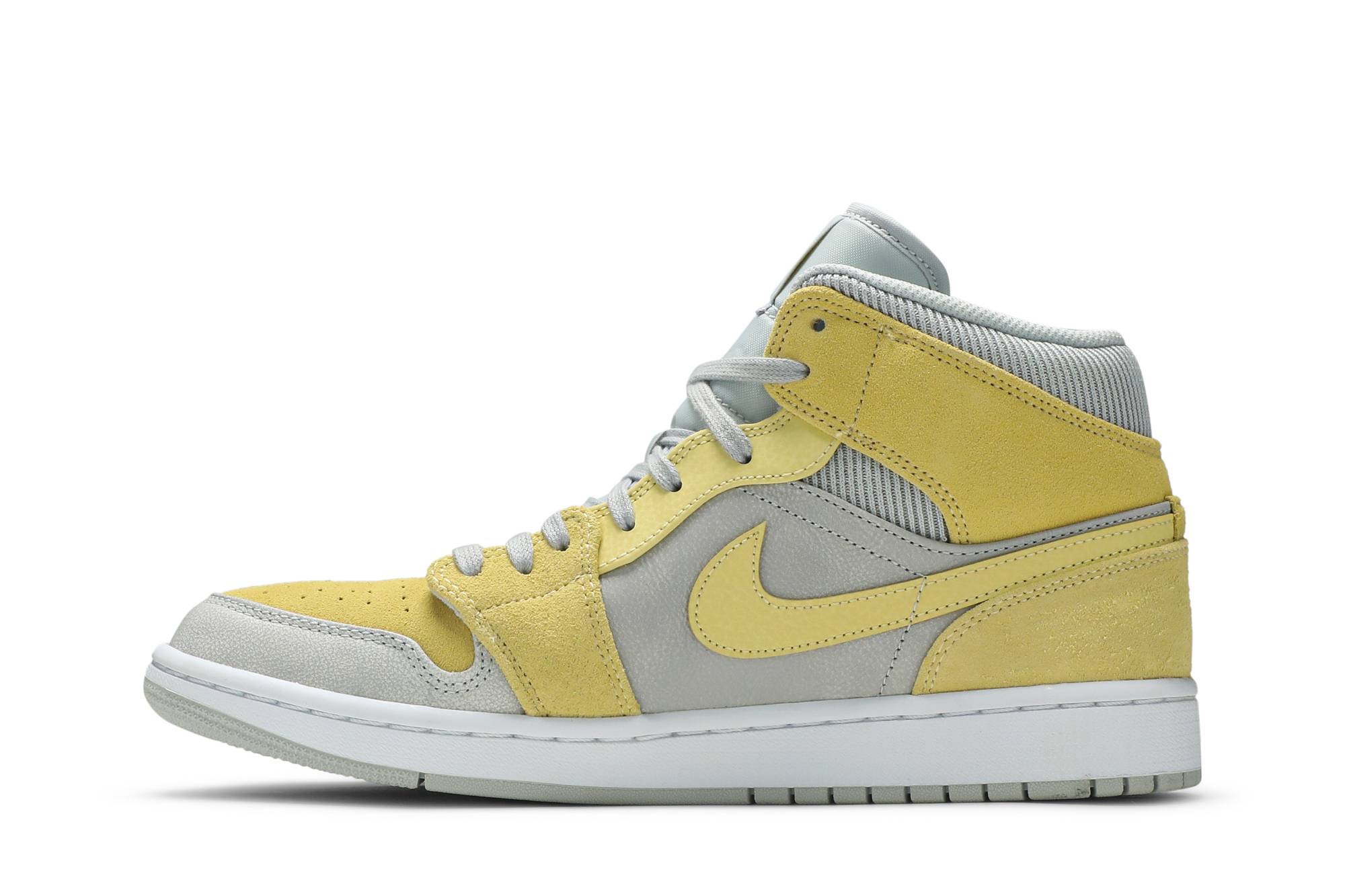 grey yellow jordans