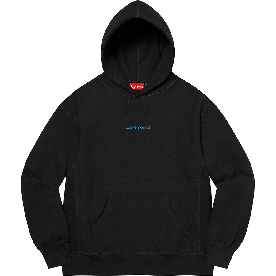 supreme number one hooded sweatshirt