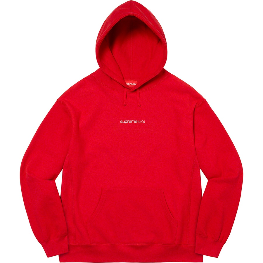 supreme number one hooded sweatshirt