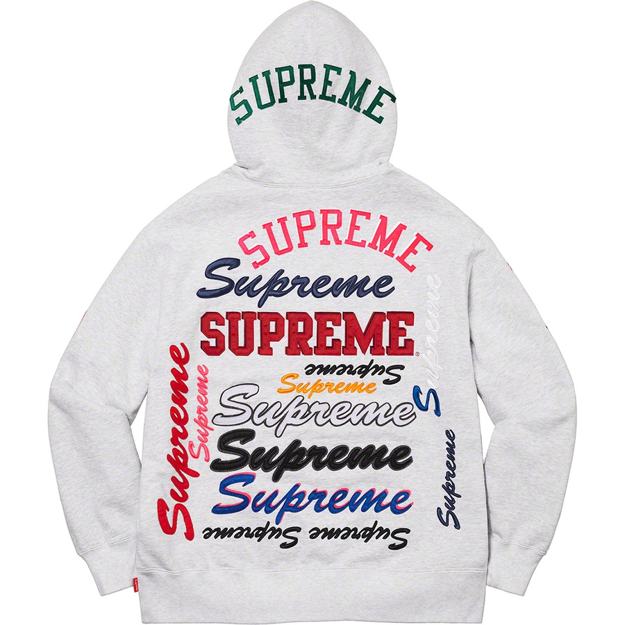 supreme multi logo hooded sweatshirt