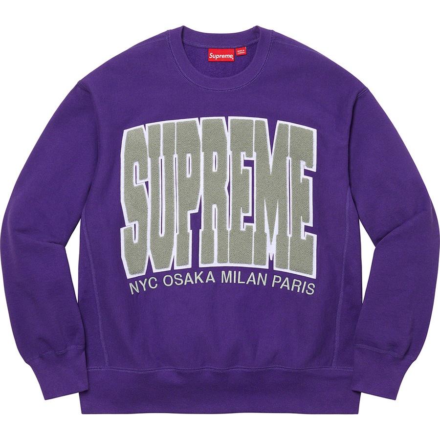 Supreme Cities Arc Crewneck Purple 