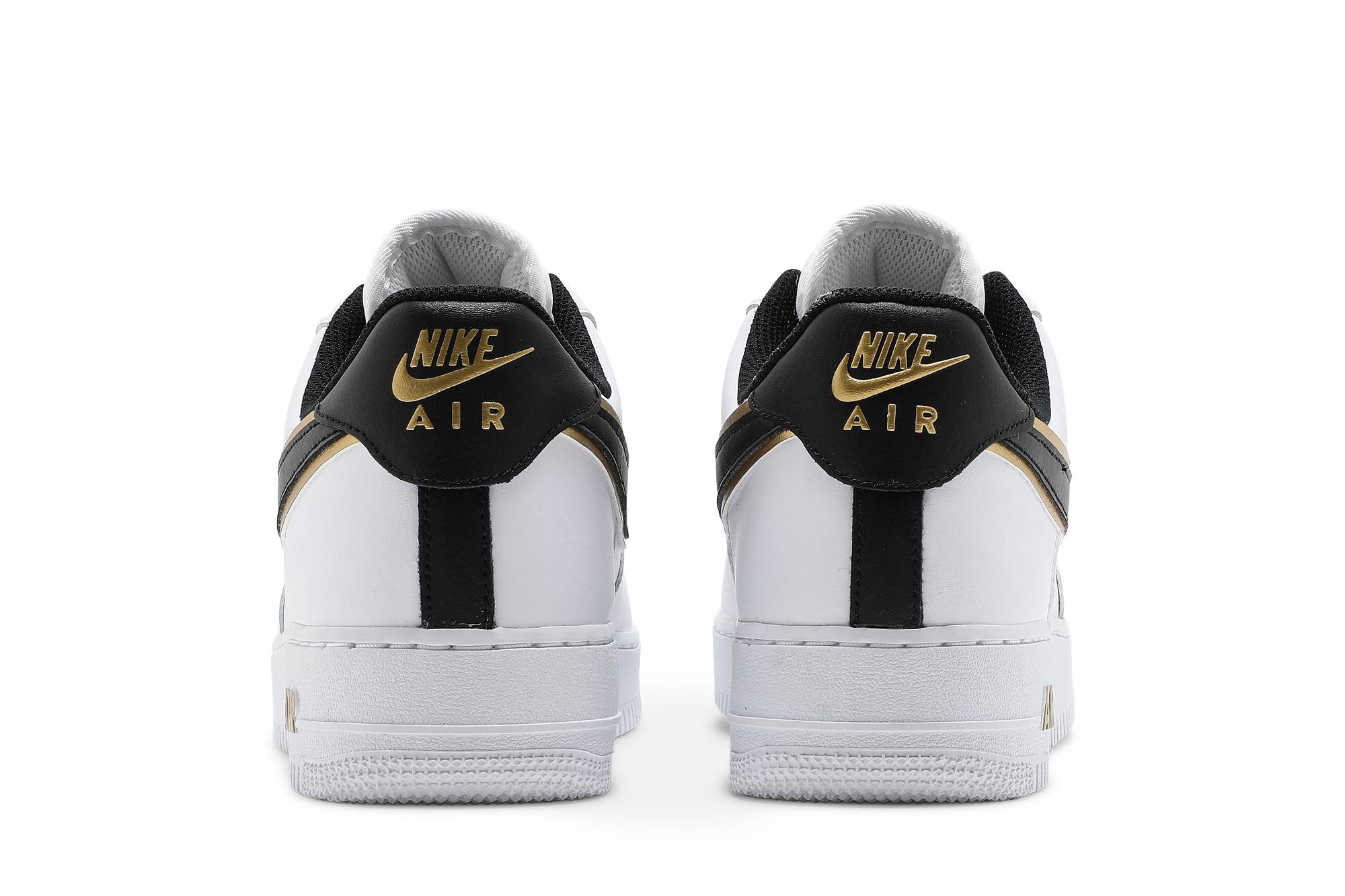 nike air force 1 07 lv8 white black metallic gold