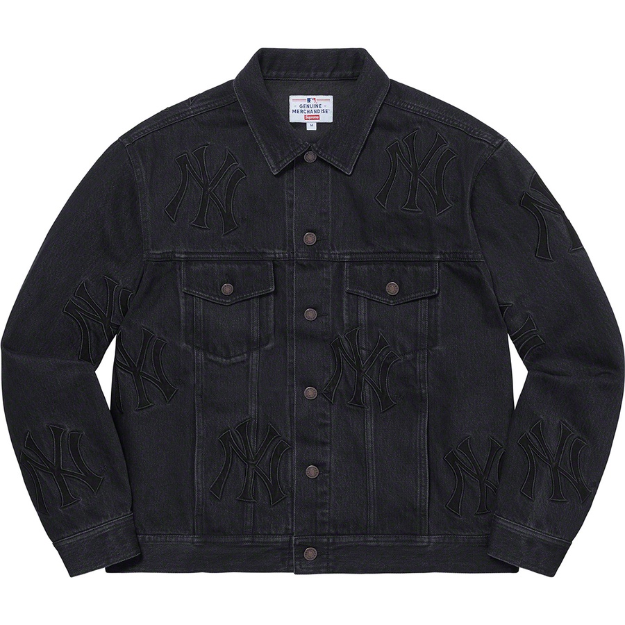 supreme x new york yankees denim trucker jacket