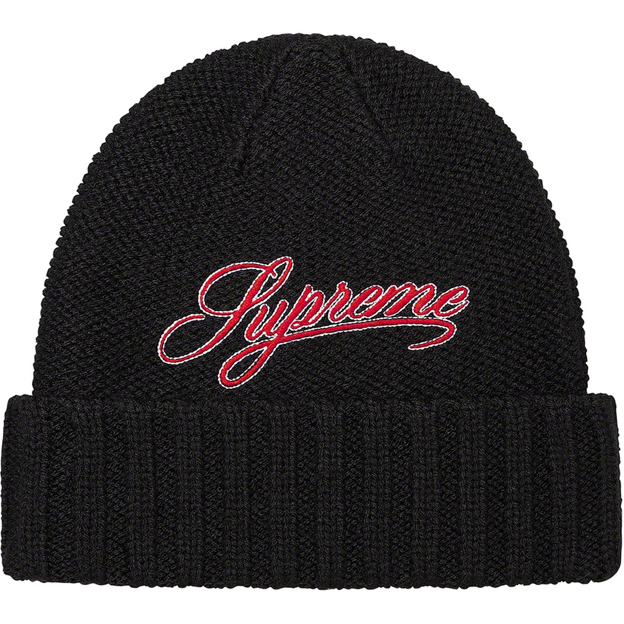 supreme script logo beanie