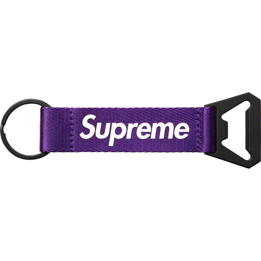 supreme webbing keychain purple