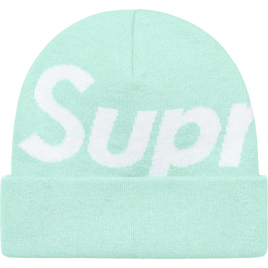 supreme big logo beanie purple