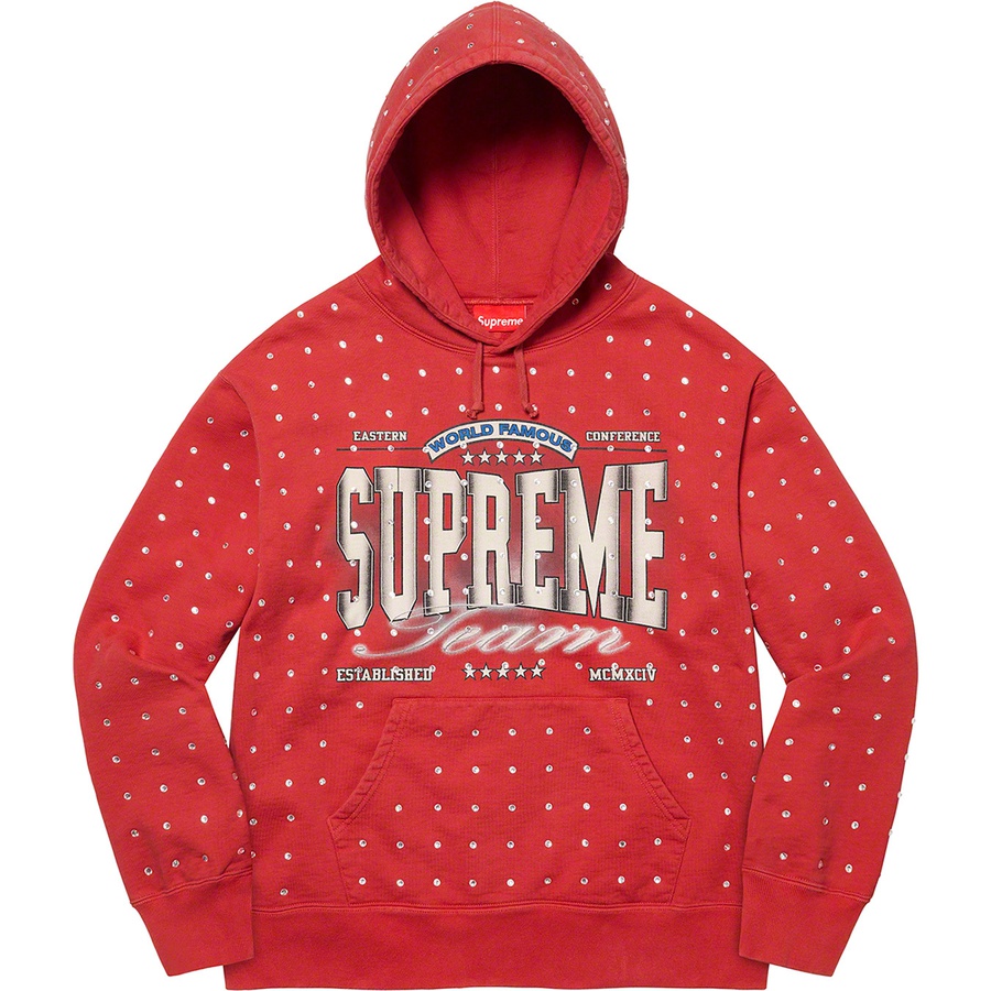 supreme rhinestone hooded sweatshirt