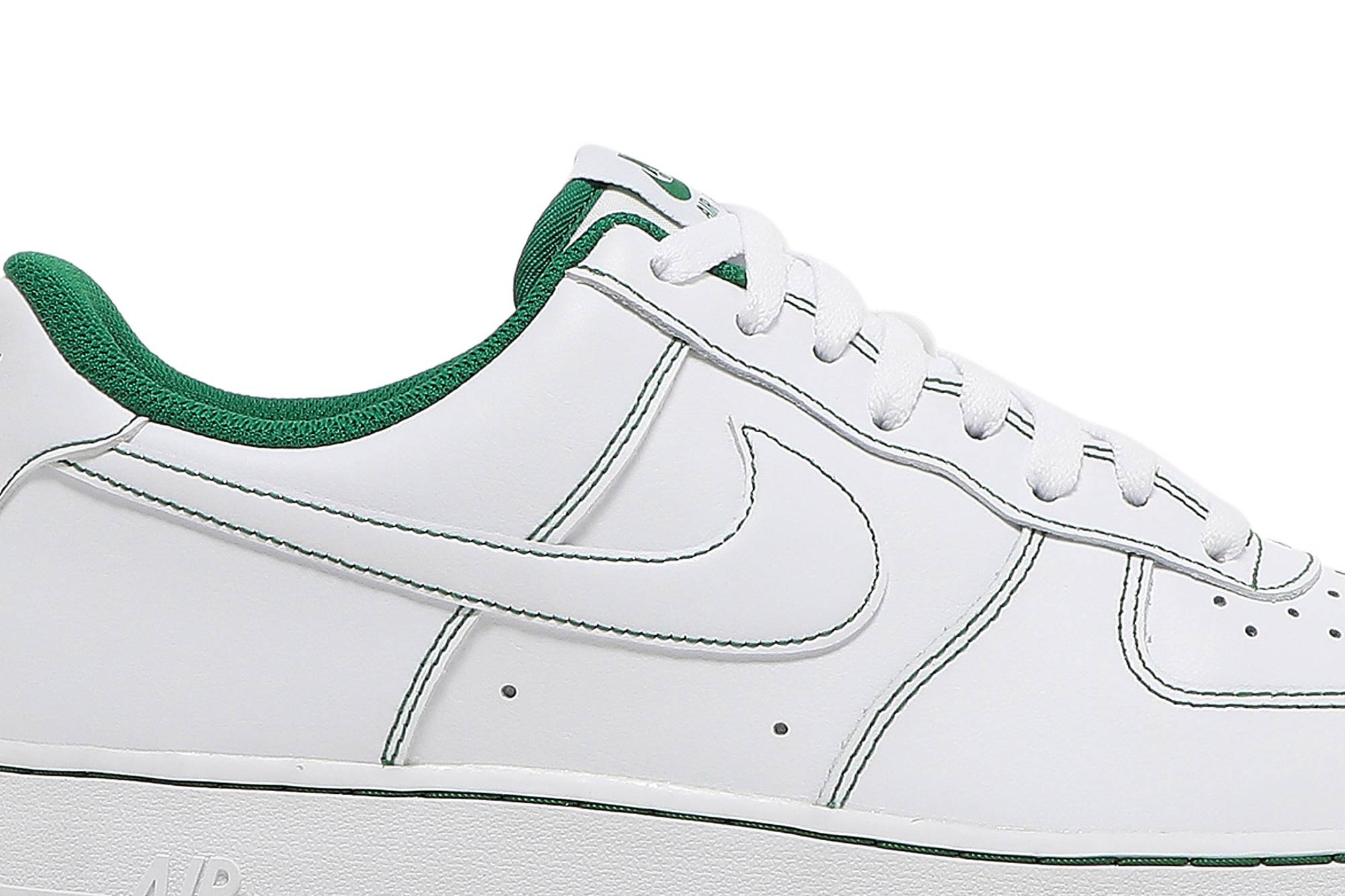 air force 1 white green stitch