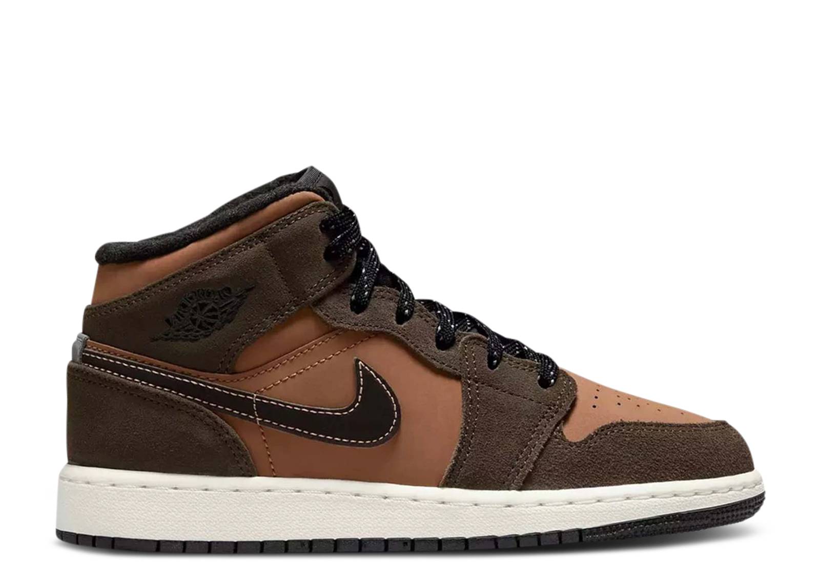 Air Jordan 1 Mid SE 'Dark Chocolate' (GS) DC7248200 Novelship