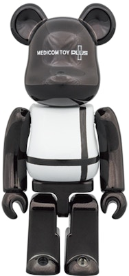 Bearbrick x Medicom Toy Plus 100% & 400% Set 'Black Chrome Ver 