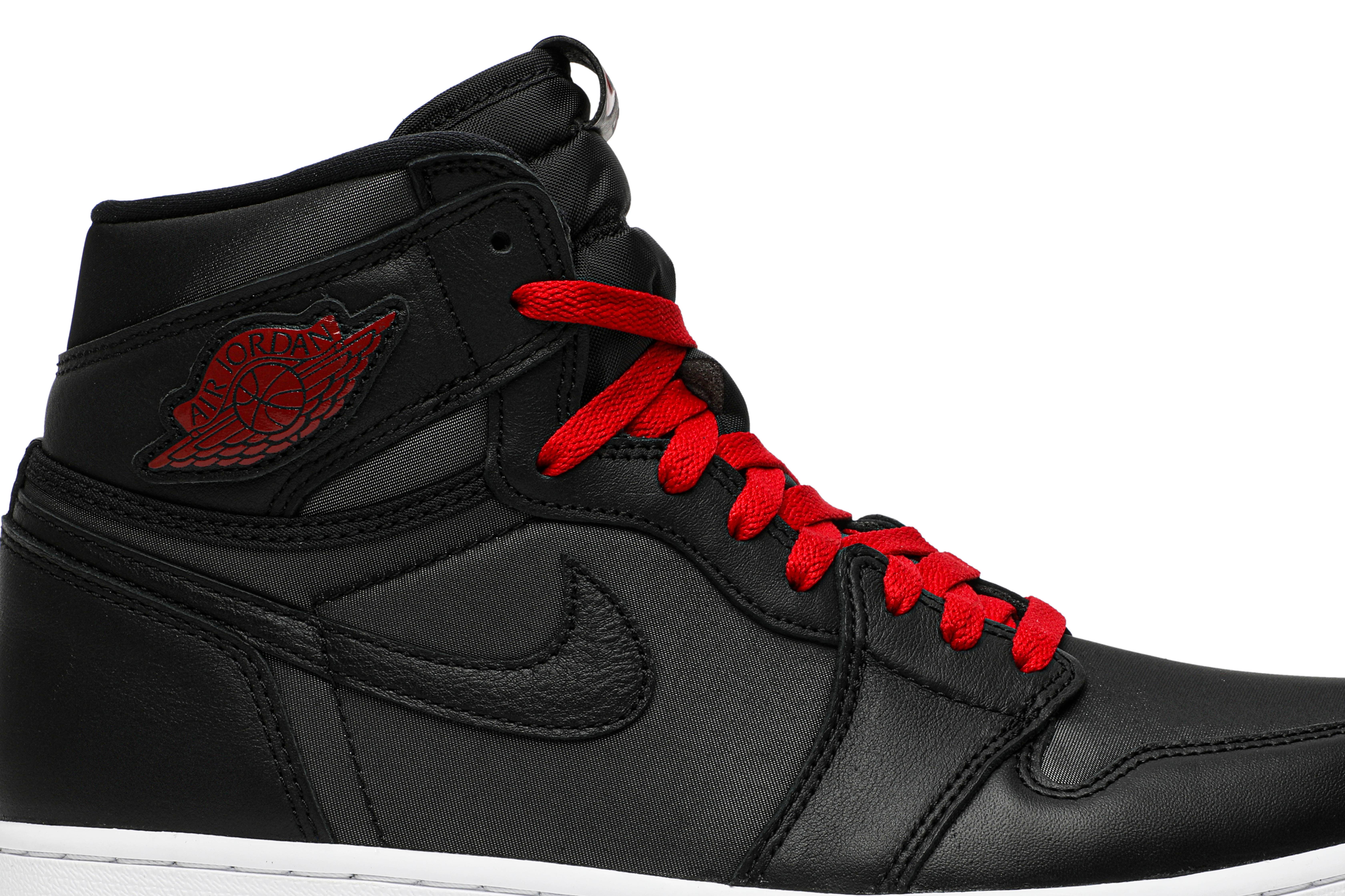 jordan 1 black satin goat