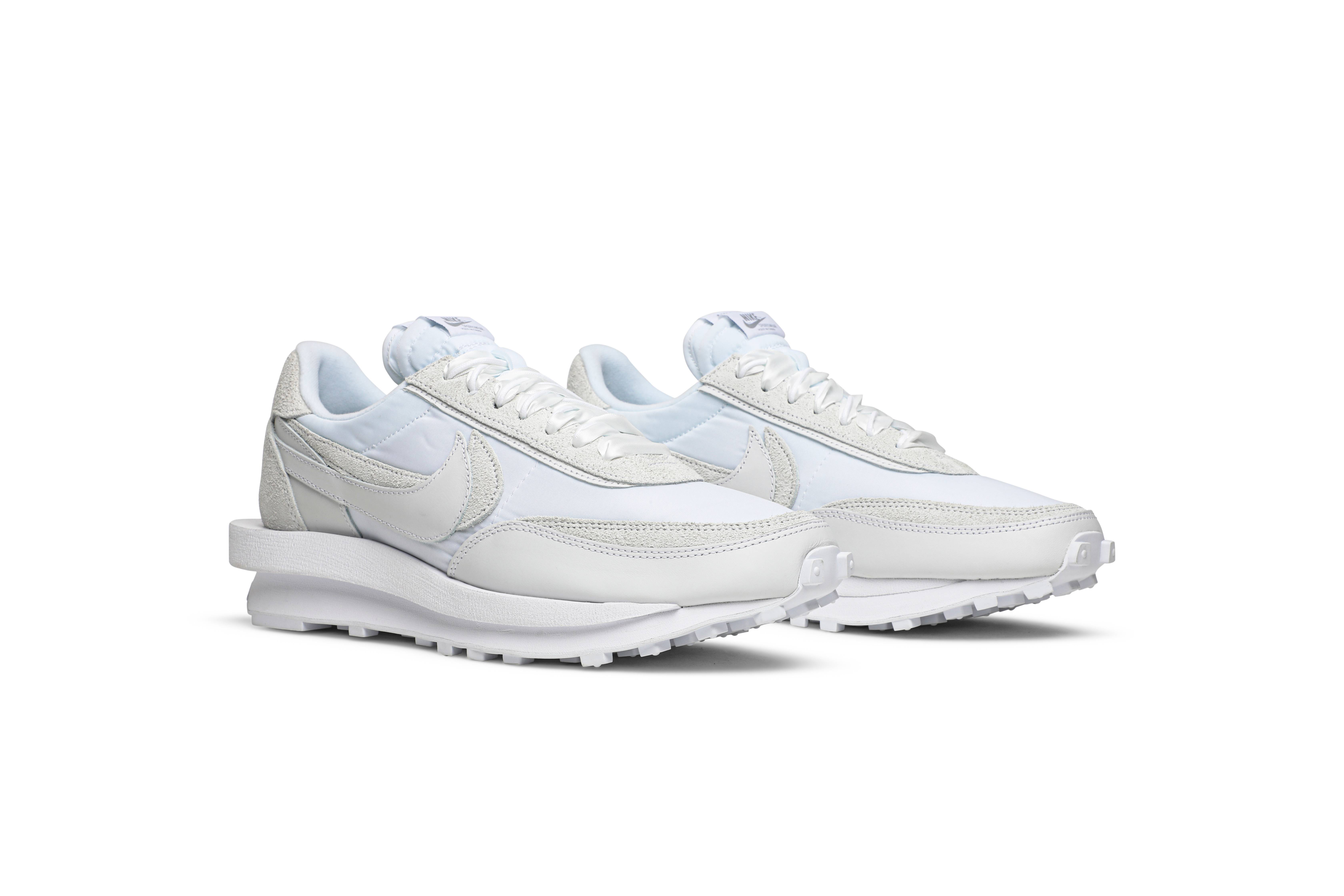 sacai x nike ldwaffle white nylon